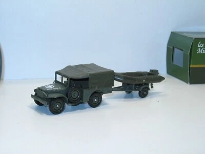 Solido Camion Militare Dodge 4X4 Con Una Rimorchio Barca Zodiac - Immagine 1 di 3