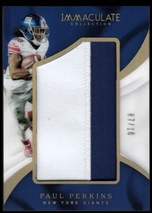 2017 Immaculate Collection Standard Jerseys Prime #SD-PP Paul Perkins parche 7/10 - Imagen 1 de 2