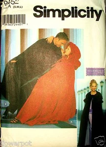Men Miss Teen Simplicity 9452 Pattern Gothic Cape w/wo Hood UNCUT Size S-M-L OOP - Picture 1 of 2