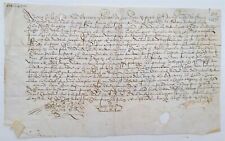 1618 MANUSCRIPT on VELLUM antique LEGAL DOCUMENT in FRENCH 
