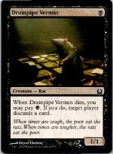 Drainpipe Vermin Magic The Gathering Return To Ravnica Card Light Play X1