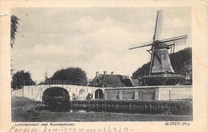 CPA HOLLANDE SLOTEN LEMSTERPOORT MET KOORENMOLEN - Picture 1 of 1