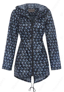 NEW RAIN MAC Ladies PARKA Shower Womens RAINCOAT Festival Size 12 14 16 18 20 - Picture 1 of 17