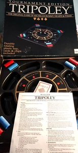 Vintage Tripoley Tournament Edition Rotating Tray Complete w/ Cards & Chips 1989 - Picture 1 of 7