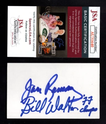 JACK RAMSAY HOF & BILL WALTON Signed "77 Champs" Auto Baskeball NBA Cut JSA💎COA - Image 1 of 3