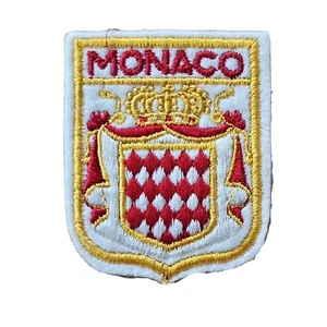 Monaco Cloth Patch Badge 50mm X 63mm - Picture 1 of 4