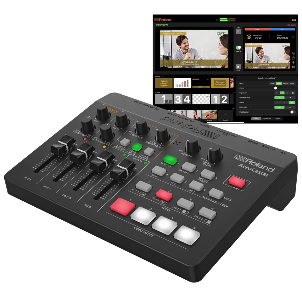 Roland VRC-01 AeroCaster Livestreaming System USB Wireless production solution - Image 1 of 1