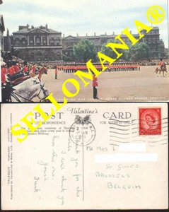 POSTCARD LONDON TROOPING THE COLOUR 1954 ENGLAND LONDRES INGLATERRA CC03465 UK - Imagen 1 de 1