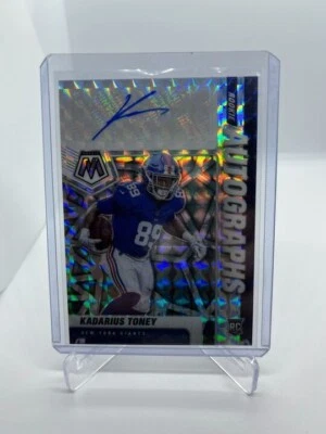 2021 Panini Mosaic Kadarius Toney #RA-12 Rookie RC Silver Mosaic Prizm Autograph - Image 1 of 2