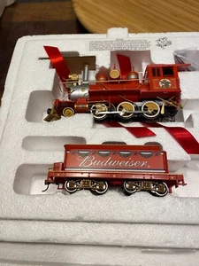 Hawthorne Village Budweiser Holiday Express Train Locomotive and Tender Set - Picture 1 of 1