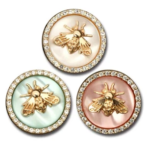 6pcs Bee Metal Flower Buttons for Women Dress Coat Suit Cardigan Sewing Button - Picture 1 of 21