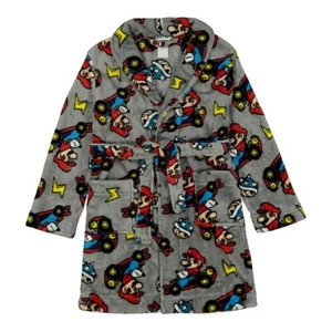 Nintendo Super Mario Brothers Robe Pajamas Cover Bathrobe Boy Girl 4 5 6 8 10 12 - Picture 1 of 2