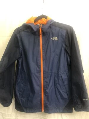 The North Face Boys DryVent Jacket Blue Rain Coat Windbreaker Hooded L/G (14/16) - Image 1 of 4