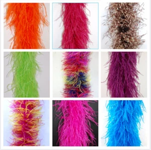 OSTRICH Feather BOAS 72" Many Colors From 2 PLY-10 PLY Halloween/Costumes/Bridal - Picture 1 of 71