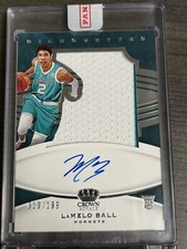 2020-21 Crown Royale LaMelo Ball /199 Rookie Patch Autograph. On Card!