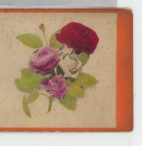 Nelken handgetönt Blumen Genre Stereoview - Bild 1 von 2