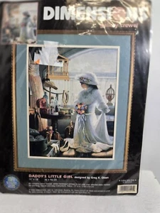 DIMENSIONS Y2K CROSS STITCH KIT-DADDYS LITTLE GIRL BY GREG OLSEN NEW - Picture 1 of 2
