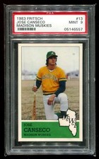 1983 Fritsch Madison Muskies #13 Jose Canseco XRC Rookie PSA 9 Centered!!!