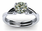 2.27 Ct Vvs1 White Round Moissanite Diamond Engagement Ring 925 Silver Size 7
