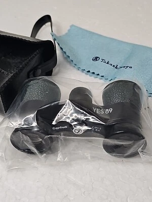 Vintage Carton 2.5X Small Opera Glasses Binoculars With Leather Case New  - Image 1 of 4