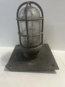 - Antique Industrial Nautical Explosion Proof Light Fixture Needs To Be Redone - Picture 1 of 8