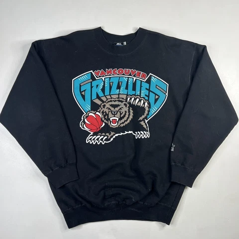 Vintage 90's Vancouver Grizzlies NBA Starter One Pound Fleece Crewneck Sz XL Cover