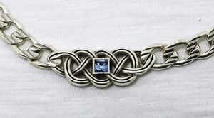 Brighton Rare INTERLOK LUSTRE NWT $78 Blue Crystal Statement Collar Necklace - Picture 1 of 3