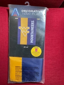 DECORATIVE TEAM FLAG WEST VIRGINIA MOUNTAINEERS 28" X 44" - Picture 1 of 3