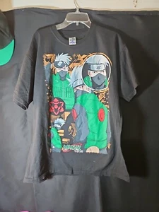 Vintage 2002 Naruto Kakashi Sz XXL Matrix Shonen Jump Black Anime T Shirt Men @V - Picture 1 of 4