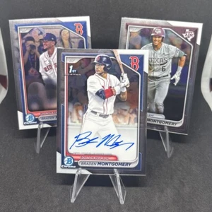 2024 Bowman Draft 1st Braden Montgomery Lot (3) Base Auto, 2 SSP Image Variation - Picture 1 of 4