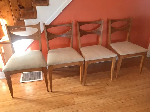 John Van Koert for Drexel Profile K62 mid century modern dining side chairs (4) Cover