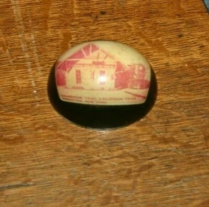 VTG LUCITE ACRYLIUM PAPERWEIGHT CHAMPAGNE EXCURSION TRAIN COHOCTON BATH NEW YORK - Picture 1 of 6