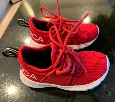 NAUTICA малыш мальчика ПИНЕТКИ красный кроссовки США 6 - Изображение 1 из 2