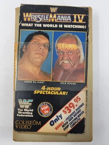 Vintage WWF Wrestlemania IV Part 2 1988 Coliseum Video VHS - Picture 1 of 5