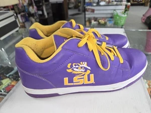 SELLING AS IS. 1 Shoe Is Missing A Heelys Straightup2.0 LSU Tigers Logo Size 13 - Picture 1 of 9