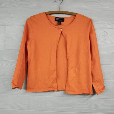 Spenser Jeremy Orange One Button Cardigan Sweater Womens Size 4/6 - Image 1 of 4