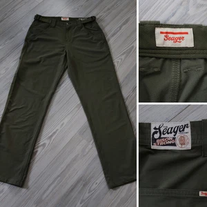 Seager Bison Pant Men's 30 x 33 Military Green Relaxed Utility Outdoors Workwear - Picture 1 of 7