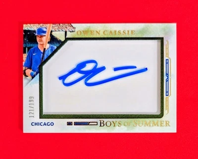 🔥Owen Caissie Auto /199 RC -2025 Panini Boys Of Summer Jumbo Acetate Signatures - Image 1 of 2