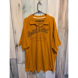 Ecko Unltd Mens Orange Short Sleeve Polo Shirt Sz 3X Streetwear Skate Y2K Preppy - Picture 1 of 4