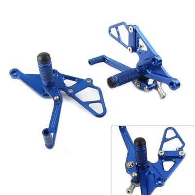 For YAMAHA FZ-07 MT07 2013-2017 Blue CNC Rearsets Footpegs Rear Set Foot Peg - Image 1 of 4