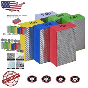 Durable Diamond Hand Polishing Pads 6pc Coarse Fine Grits Glass Ceramic Tool - Picture 1 of 6