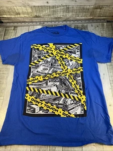 Popular Camiseta Poison Don’t Touch Money Gráfica Azul Talla Mediana Ropa de Calle - Imagen 1 de 3