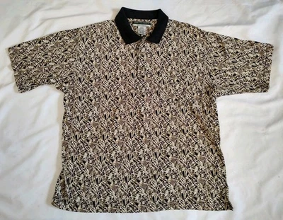 Vintage Munsingwear Golf Polo Shirt Classics Golf Tee Abstract 3D Print Men's L - Image 1 of 4