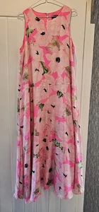 French Connection 100% SILK Pink Shift Dress Size 14 - Picture 1 of 7