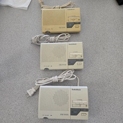 Sistema de intercomunicación inalámbrico de 3 canales Radio Shack FM VINTAGE - Juego de 3 #43-490 Foto 1 de 4