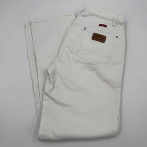Pantalones de mezclilla blancos Wrangler vintage cintura alta pierna recta clásicos talla 10x32 - Imagen 1 de 18