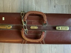 Globe Trotter Vintage 1950’s Leather Suitcase 21”x14”x8” - Picture 1 of 5