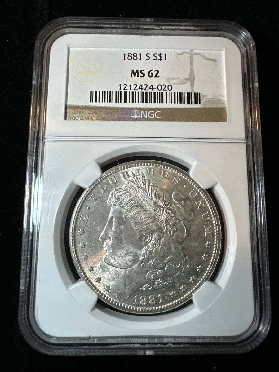アメリカ　モルガンダラー銀貨1881-s MS-62 PCGS MS 62 Graded 1881 Year Morgan US Dollars (1878-1921) for sale | eBay