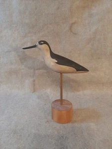 Señuelo vintage de madera tallada para aves playeras zancos agua vadeo aves acuáticas sin firmar - Imagen 1 de 17