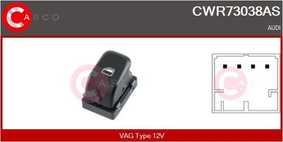 CWR73038AS CASCO Switch, window regulator for AUDI - Image 1 of 1